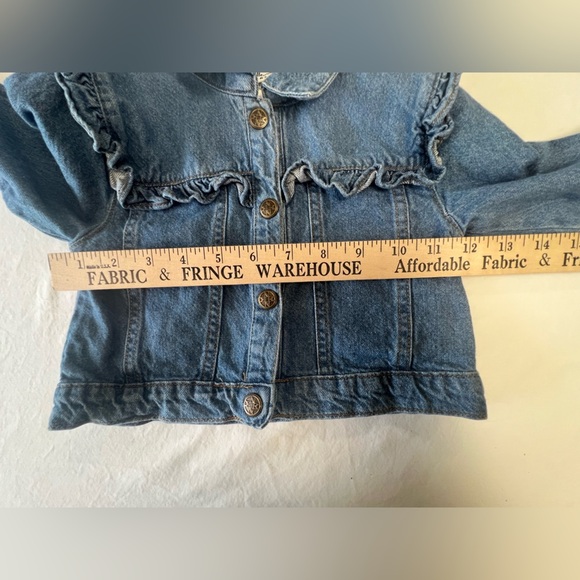 NICOLE MILLER N. Y   KIDS RUFFLED MEDIUM WASH DENIM JACKET  SIZE 6 - Picture 5 of 9